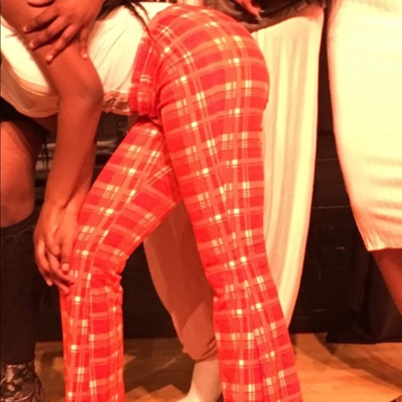checked flare pants - Picture 3 of 3